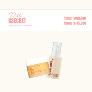 Dúo Ksecret Antioxidante + Antiedad ( Seoul 1988 Capsule Cream + Retinal Liposome 2% + Black Ginseng )